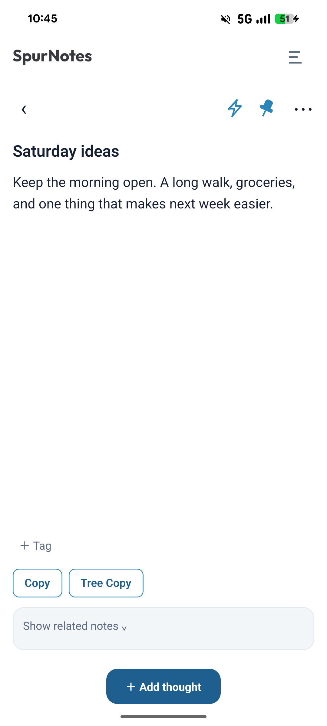 Spur Notes note editor